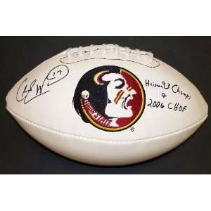 Charlie Ward Autographed Football   with   Inscription 