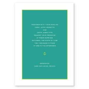  Green Anchor Wedding Invitations