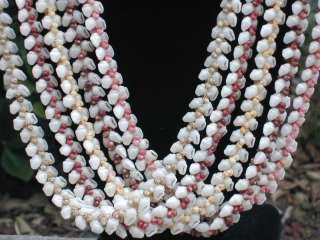 RARE 100% NIIHAU SHELL 5 STRAND 5 COLOR 41.75 HELECONIA LEI  