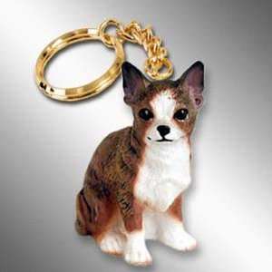  Chihuahua, Brindle/White Tiny Ones Dog Keychains (2 1/2 in 