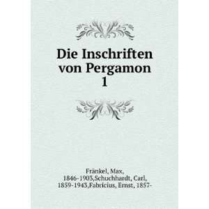   Carl, 1859 1943,Fabricius, Ernst, 1857  FrÃ¤nkel  Books