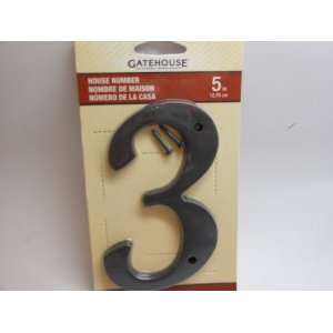  Gatehouse House Number Black 3 (5 inches) Kitchen 