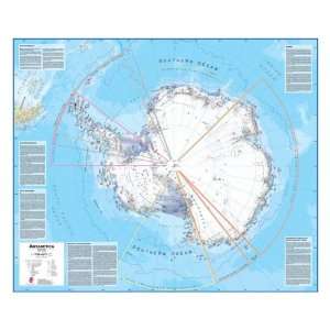  Antarctica Laminated Wall Map   47W x 39H in. Office 