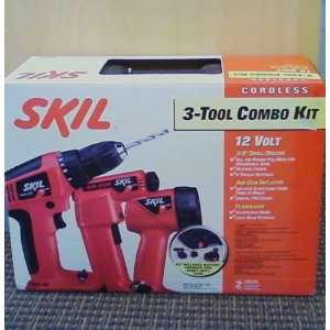  Skil 3 Pc Cordless Combo Kit 3/8 Drill/driver   Air Gun 
