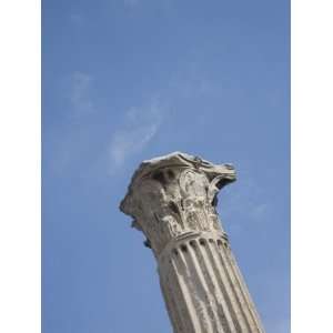 Corinthian Column, Library of Adrianus, Athens, Greece, Europe 