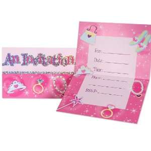  Lets Party By Amscan Princess Prismatic Invitations (8 