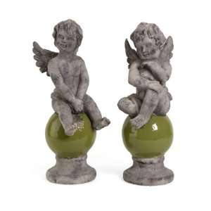  Esteri Angel Statuaries   Set of 2