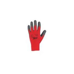    MCR N9680L Palm Coated Glove,Red/Gray,L,PR