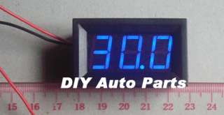 Wire 12V Blue LED Digit Car battery Monitor Voltmeter  