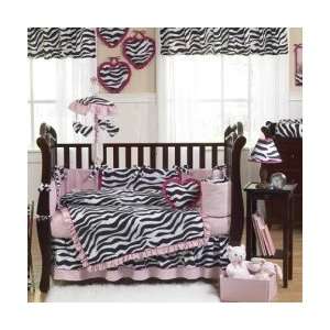    Zebra Pink 9 Piece Crib Set   Baby Girl Animal Print Bedding Baby