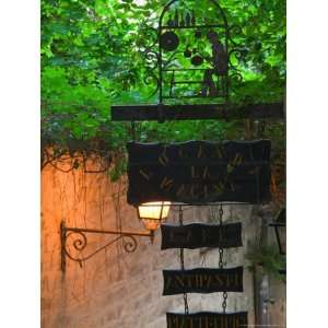 Old Town Cafe Sign, Vieste, Promontorio del Gargano, Puglia, Italy 