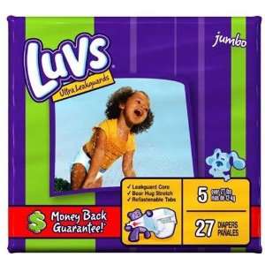  Luvs Ultra Leakguards Stage 5 Jumbo Diapers 27 ct (Pack of 
