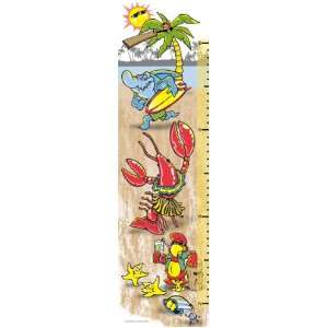  Personalized Canvas Growth Chart Cartoon Shark Lobster and 