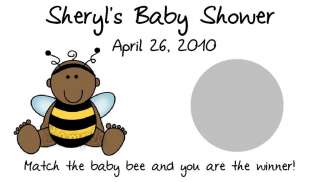 Personalized Bumble Bee Baby Shower Scratch Off Game  
