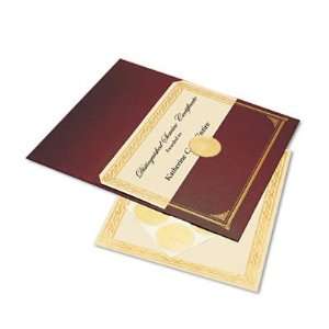  New Ivory/Gold Foil Embossed Award Cert. Kit Bronze Case 