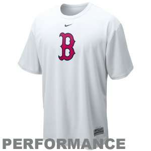  Nike Boston Red Sox White NikeFIT MLB Logo Performance T 