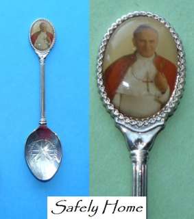 Pope John Paul II British Visit 1982 souvenir spoon. Bowl says Pope 