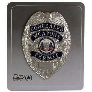  Concealed Weapons Permit Badge Silver