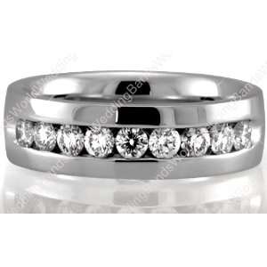   Diamond Wedding Bands 6.00mm Wide 0.45 Ctw. Channel Setting Jewelry