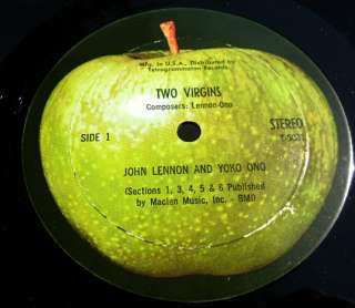 JOHN LENNON/YOKO ONO Two Virgins 1968 APPLE LP NM w/Bag  