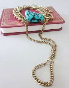 crew Antiqued Gold Tone Turquoise Lovers Bracelets  