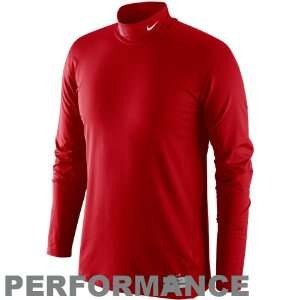   Turtleneck Long Sleeve Performance T shirt   Red 