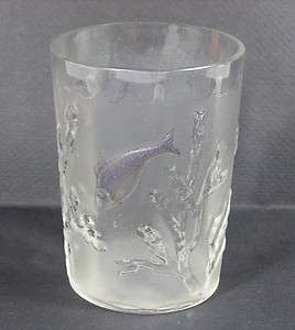 EXTREMELY RARE   MODEL FLINT ALBANY GLASS CRYSTAL FISH OR FISH IN POND 