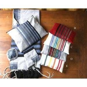  Gabrieli Hand Weaven Strips on Color Wool Tallit Pattern 