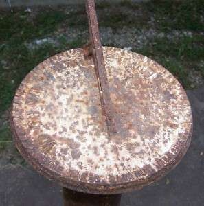 Antique Cast Iron Pedestal Sundial  