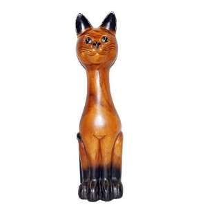  Solid Wood Sitting Cat 25 25 