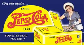 Pepsi Cola Obey Impulse Rec Room Nostalgic Tin Sign  