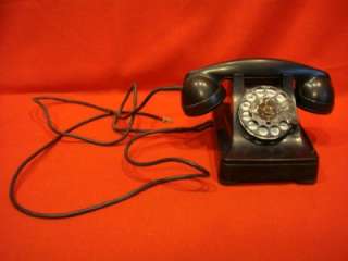   WESTERN ELECTRIC BELL SYSTEM BLACK ROTARY DIAL TELEPHONE PHONE  