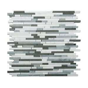  Multi Grey Honed Bullet Mosaic