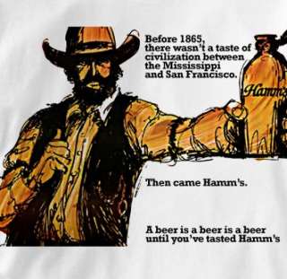 Hamms Beer Cowboy Vintage Advert T Shirt XL  