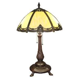  Antique Style Victorian Stained Bented Glass Table Lamp 