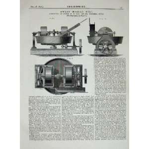  1876 Engineering Dwarf Mortar Mill Machinery Tipton