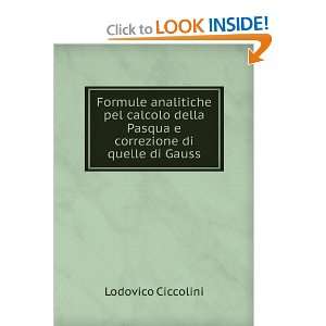   Pasqua e correzione di quelle di Gauss Lodovico Ciccolini Books