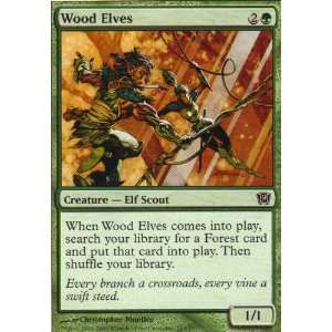 Wood Elves Playset of 4 (Magic the Gathering  9th Edition #283 Common 