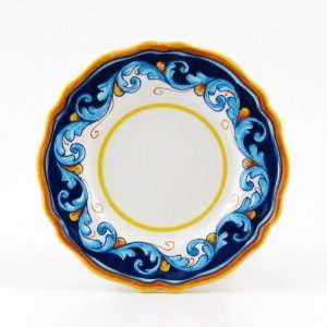 com Hand Painted Italian Ceramic 8.2 inch Salad Dessert Plate Scallop 