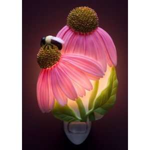  Coneflower & Bee Night Light   Ibis & Orchid Flowers of 