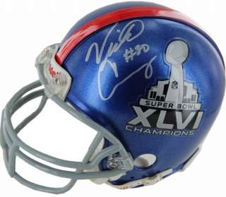 Victor Cruz Signed Steiner Giants Mini Football Helmet Super Bowl XLVI 