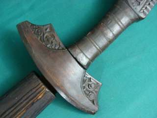 Large 19th C Indonesian Philippine Moro Kampilan Sword  