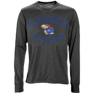  Kansas Jayhawks Charcoal Spectrum Long Sleeve T shirt 