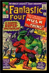 FANTASTIC FOUR 25 5.0 VGF 1964 MARVEL THING VS HULK  