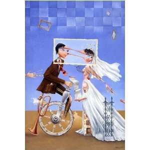 Just Married (Canvas) by Nicu Darastean. size 13 inches width by 20 