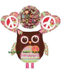   PARTY SUPPLIES birthday girl balloons chocolate 6 decorations  