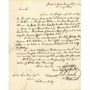  Richard Varick Autographed Letter Signed 1822 Books