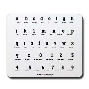 Morse Code Alphabet Hobbies Mousepad by   Sports 