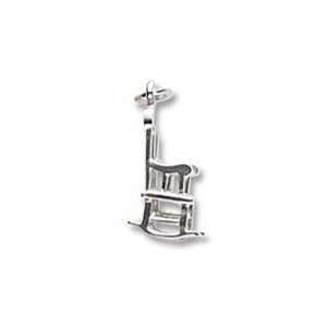 Rocking Chair Charm in White Gold