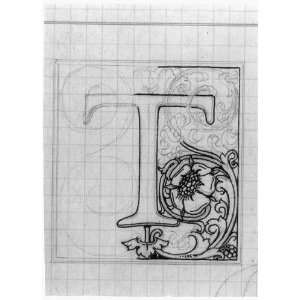   initial T by Frederic Goudy,1865 1947,type designer